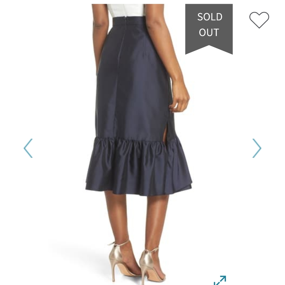Eliza J Navy Blue Ruffle Midi Skirt
Size 12 - Picture 2 of 12